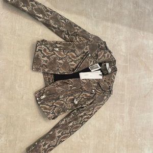 Brand new never worn with tags IRO leather python jacket from intermix exclusive